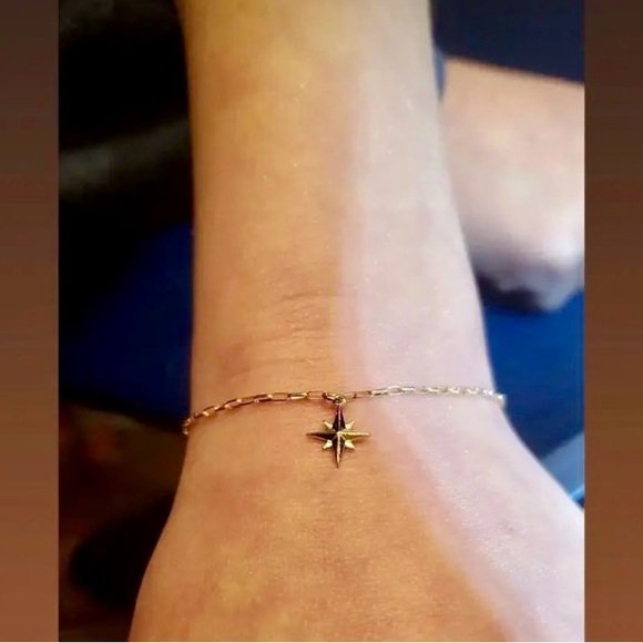 SOLD Solid 14k gold Gilted Thread bracelet with Waymaker charm - Picture 7 of 8